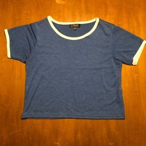 Topshop Blue Crop Top